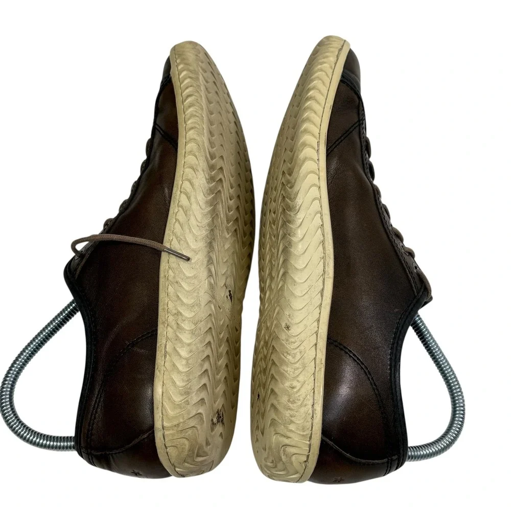 John Varvatos USA Reed Low Top Brown Leather Sneakers F2489T3B Mens‎ 8.5M